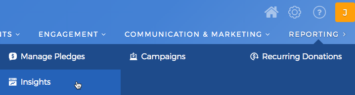 Reporting > Insights